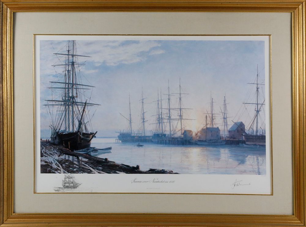 Appraisal: John Stobart Limited Edition Lithograph Sunrise over Nantucket in John