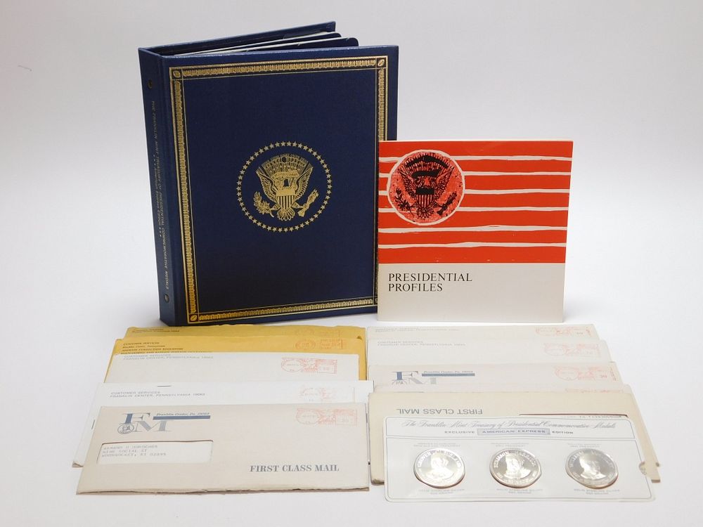 Appraisal: Franklin Mint Sterling Presidential Coin Set United States - Includes