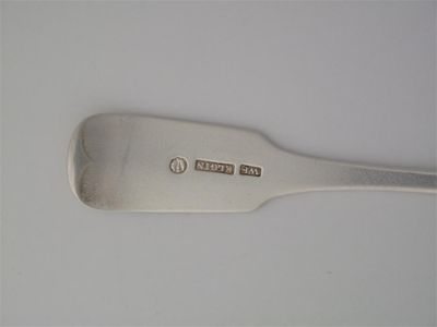 Appraisal: WILLIAM FERGUSON A fiddle dessert spoon gothic initial B above