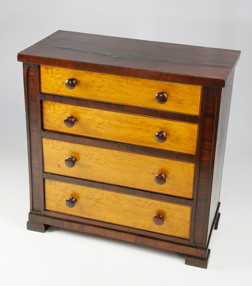 Appraisal: th Century Mahogany Child's Chest of Drawers th Century Mahogany