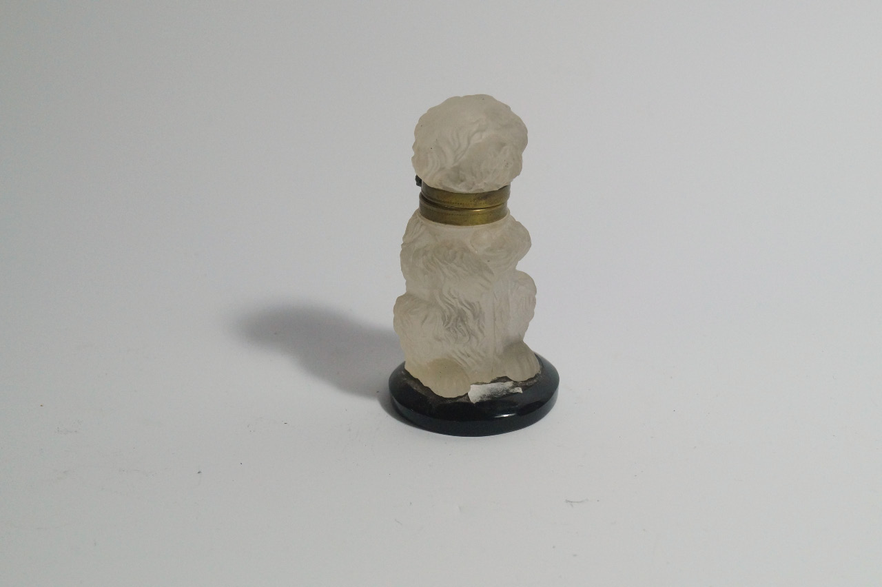 Appraisal: An early thC glass novelty inkwell modelled as a standing