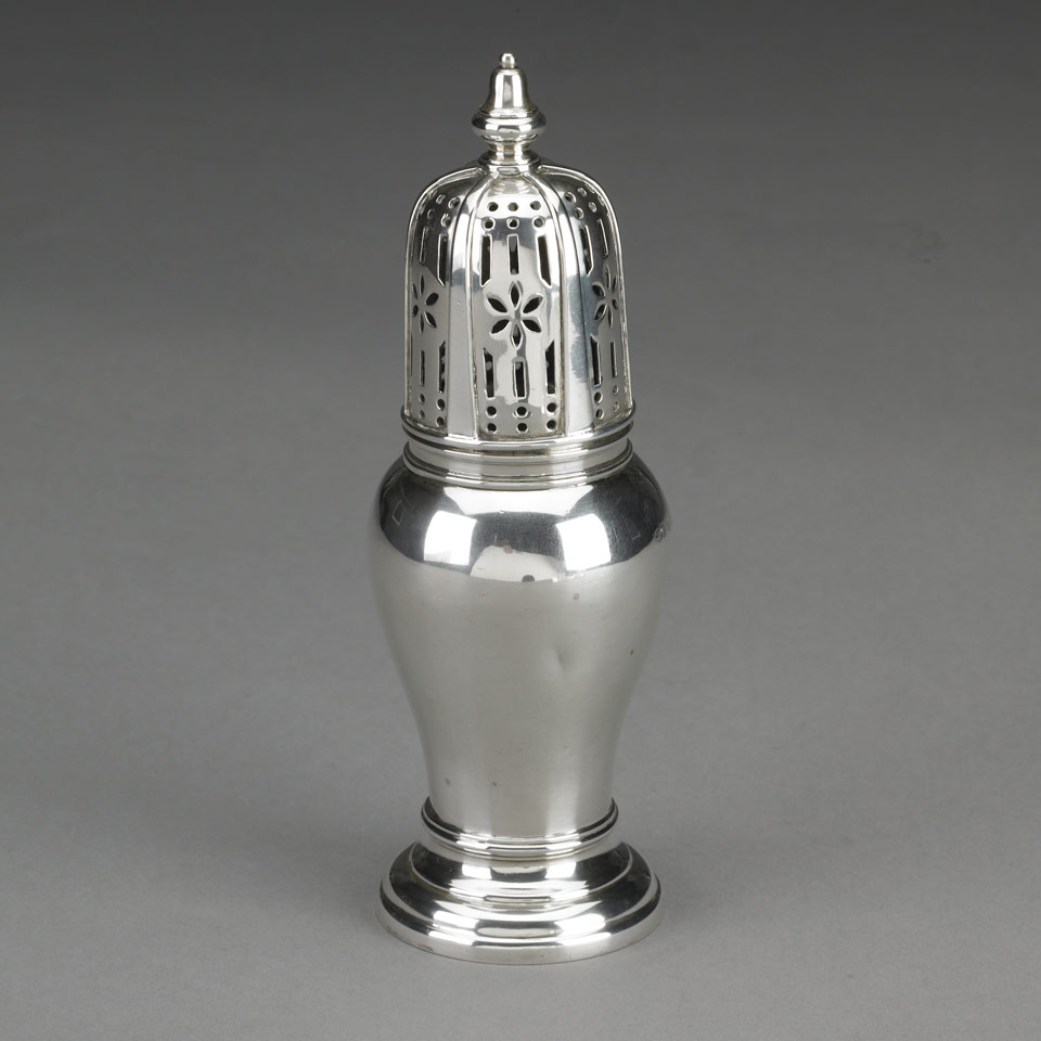 Appraisal: English Silver Sugar Caster Elkington Co Birmingham height cm height