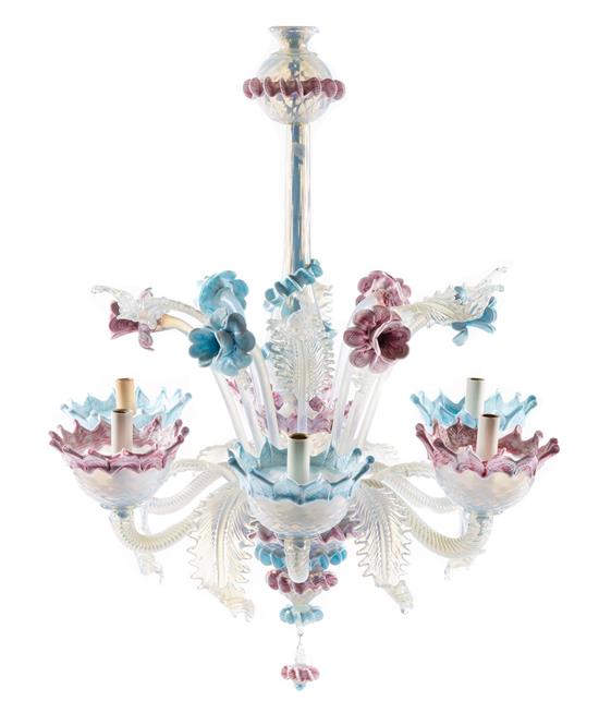 Appraisal: Sale Lot A Venetian Glass Six-Light Chandelier first half th