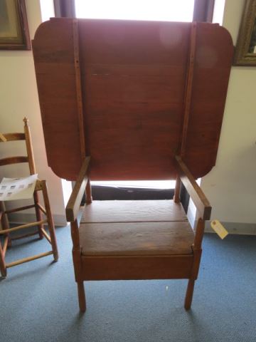 Appraisal: Early Hutch Table tilt top making into a chair storage