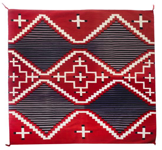 Appraisal: Sale Lot A Navajo Moki Revival Blanket x inches damage