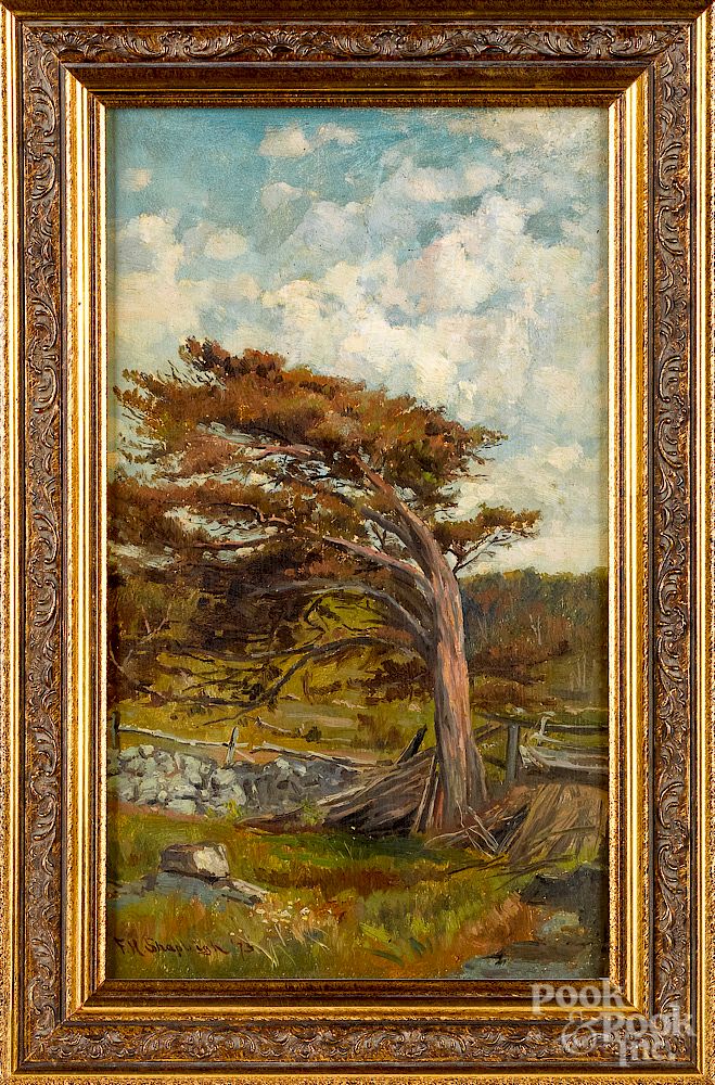 Appraisal: Frank Henry Shapleigh American - landscape Exclusive on Bidsquare Frank