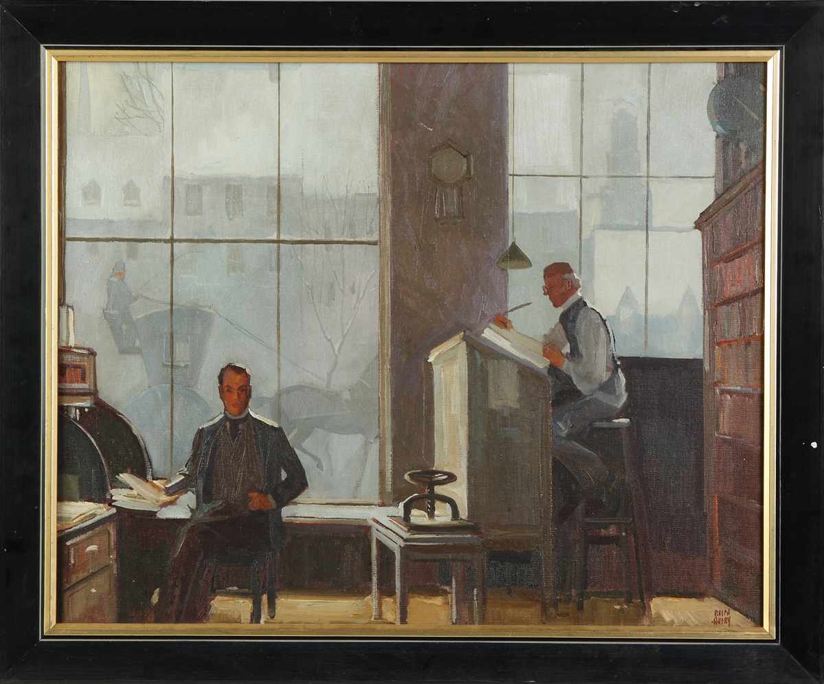 Appraisal: Ralph Avery American - Office Scene Sgn Lower right Ralph