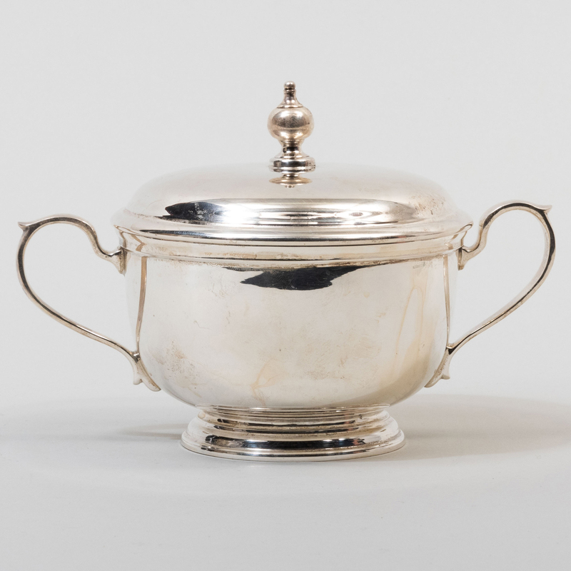 Appraisal: Tiffany Co Silver Sugar Bowl and Cover Marked 'Sterling' x