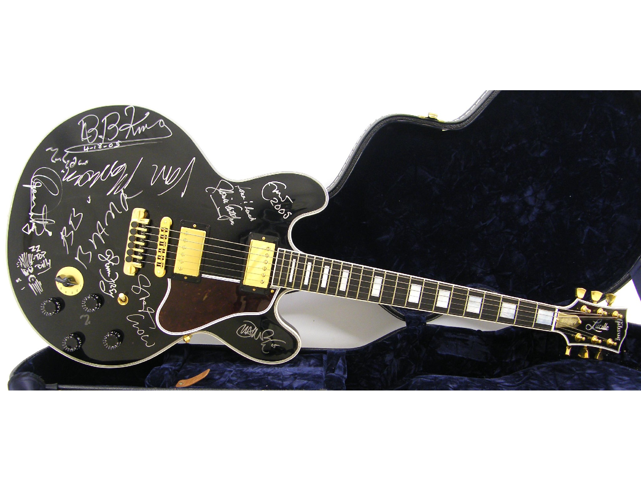 Appraisal: B B King played and signed - Gibson B B