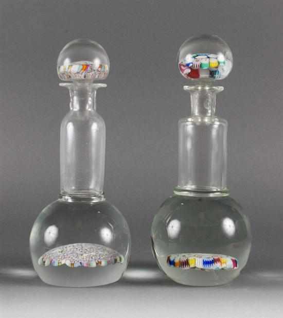 Appraisal: Two Continental Millefiori glass decanter paperweights possibly Baccarat th century