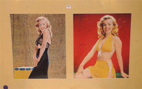 Appraisal: MARILYN MONROE DOUBLE LITHOGRAPH The actress wearing a see-through navy