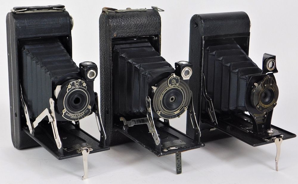 Appraisal: Lot of Kodak Folding Cameras Lot of Kodak folding cameras