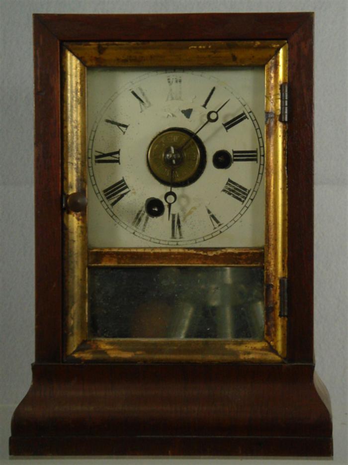 Appraisal: Rosewood hr alarm cottage clock h Estimate -