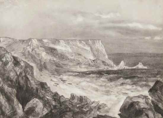 Appraisal: Manner of David Cox the Elder Coastal view charcoal on