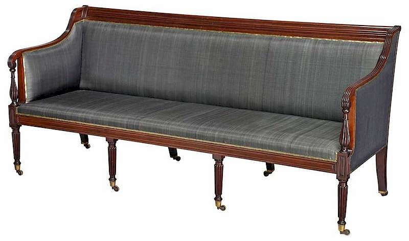 Appraisal: Fine Baltimore Federal Mahogany Sofa Maryland or Washington D C