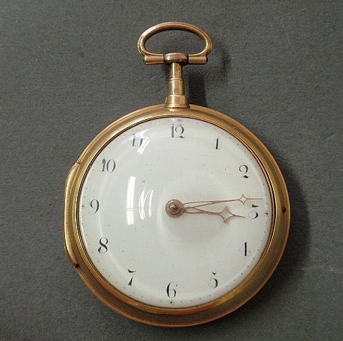 Appraisal: - Georgian k gold key wind pocket watch with original