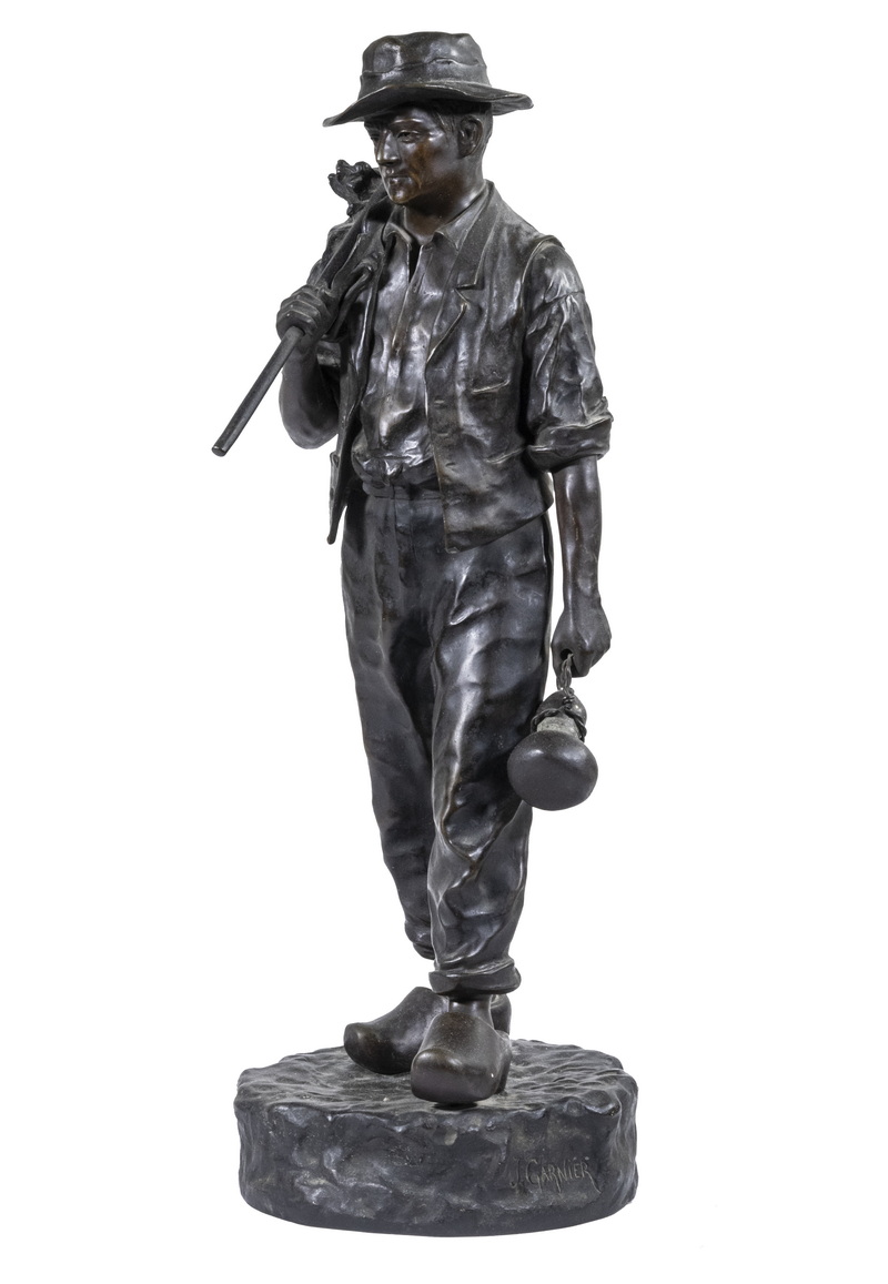 Appraisal: JEAN GARNIER FRANCE - Farmer Day's End cast and patinated