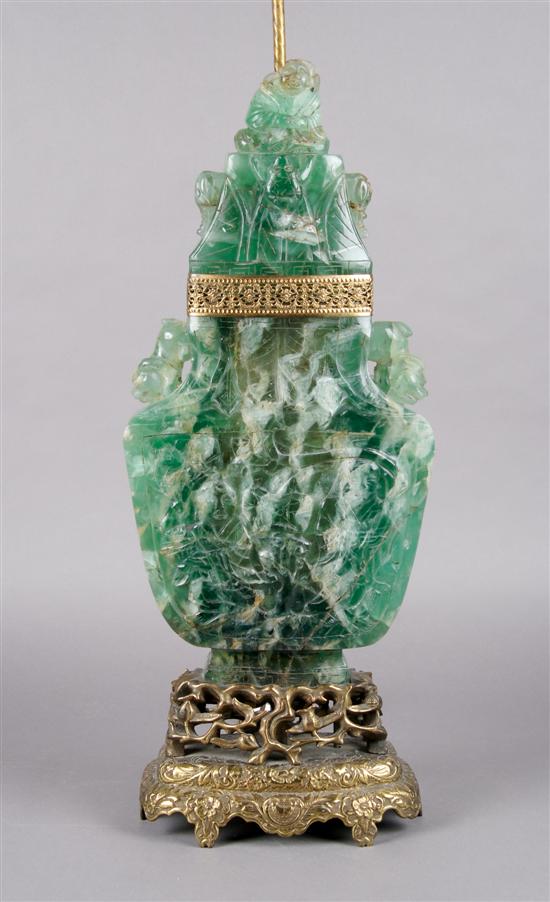 Appraisal: A Chinese Carved Hardstone Bottle Height overall inches