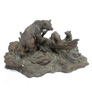 Appraisal: Clark Bronson American Bronze Group Something Windward Cast as a