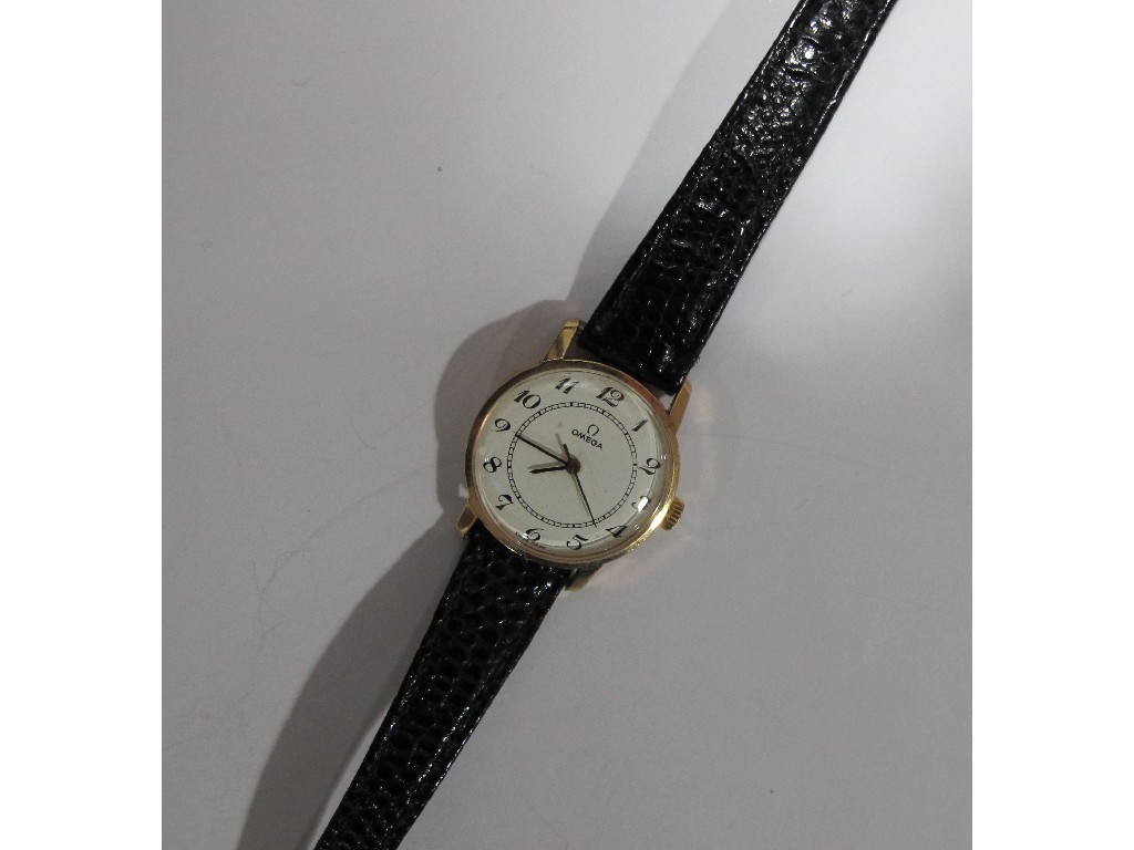 Appraisal: Ladies 's ct gold cased Omega wrist watch with white