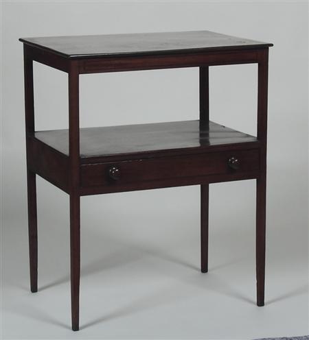 Appraisal: A th century mahogany side table the rectangular top over