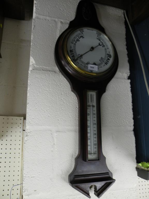 Appraisal: A mahogany aneroid barometer