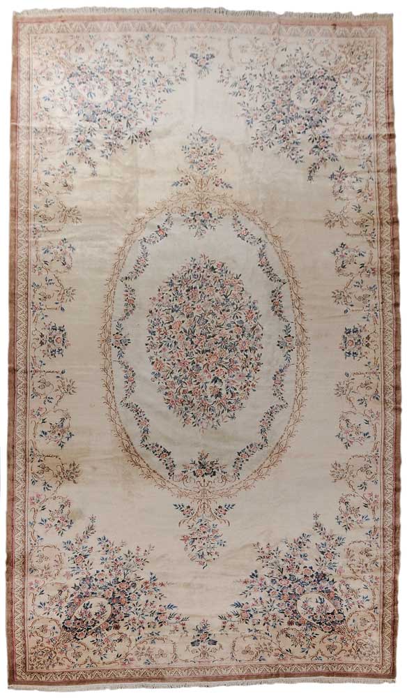 Appraisal: Aubusson Style Hand-Woven Carpet probably Indian mid th century finely