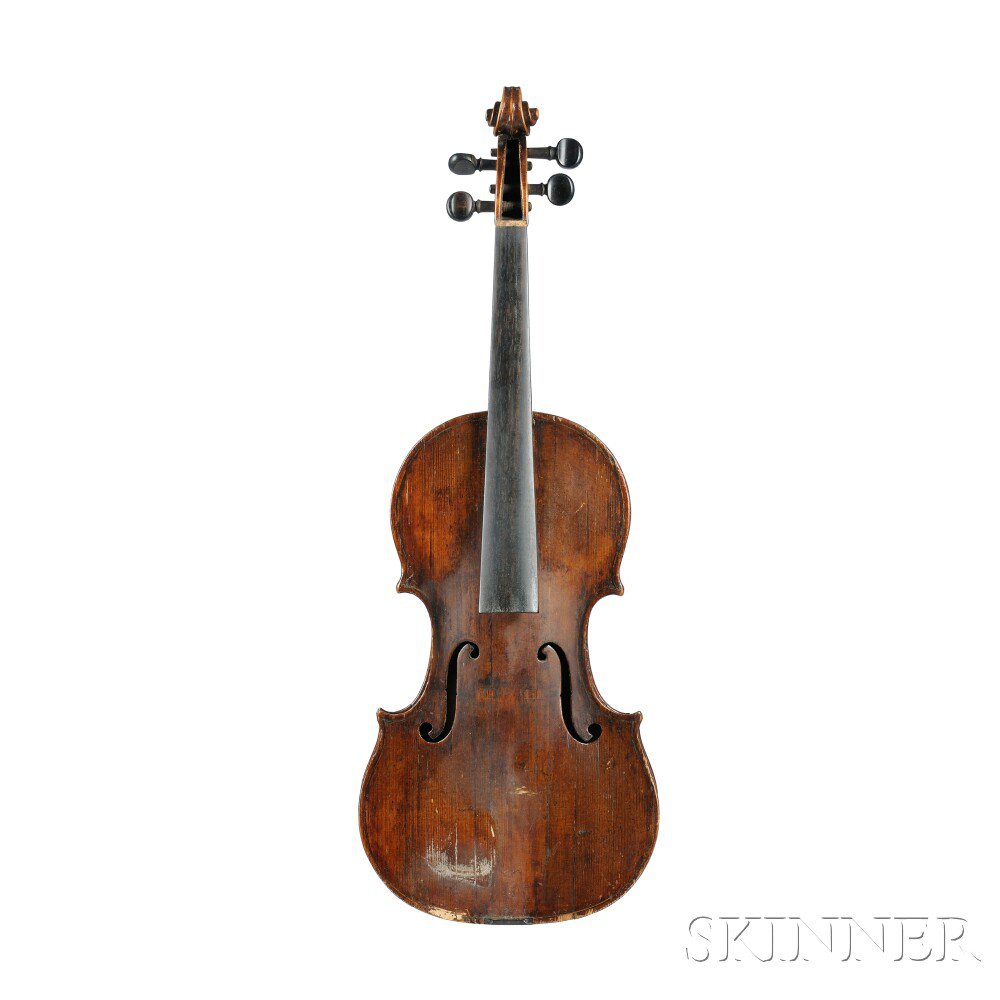 Appraisal: French Violin c Late th Century unlabeled with illegible stamp