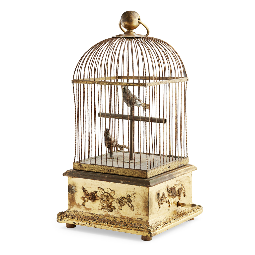 Appraisal: FRENCH MUSICAL SINGING BIRDS AUTOMATON TH CENTURY with two birds