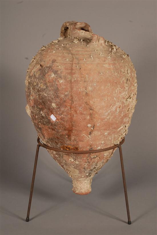 Appraisal: ANCIENT GREEK AMPHORA Storage vessel from the sea H