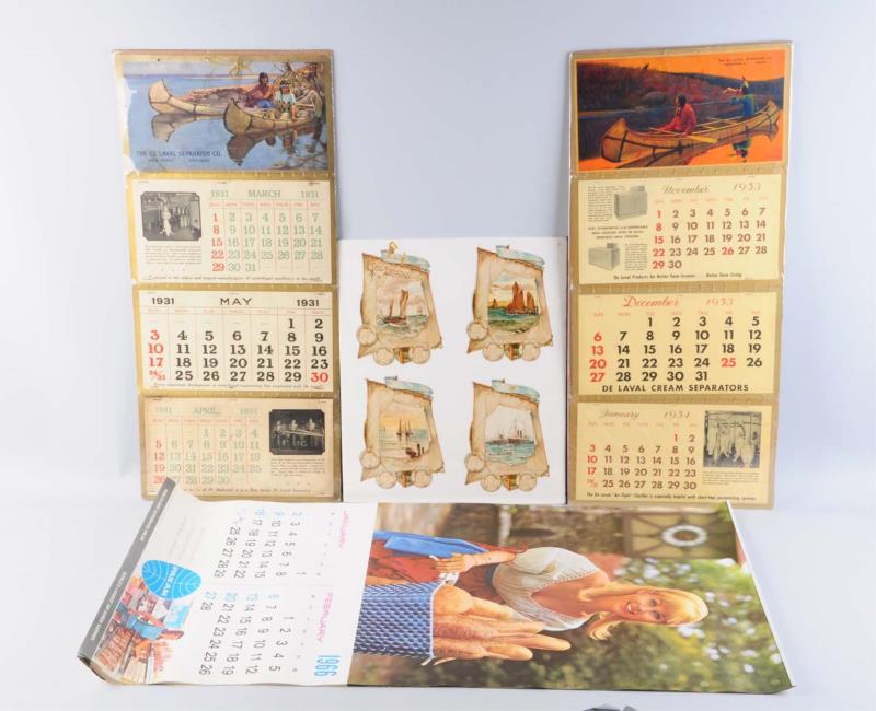 Appraisal: Lot of Assorted Calendars Includes two De Laval Separator Co