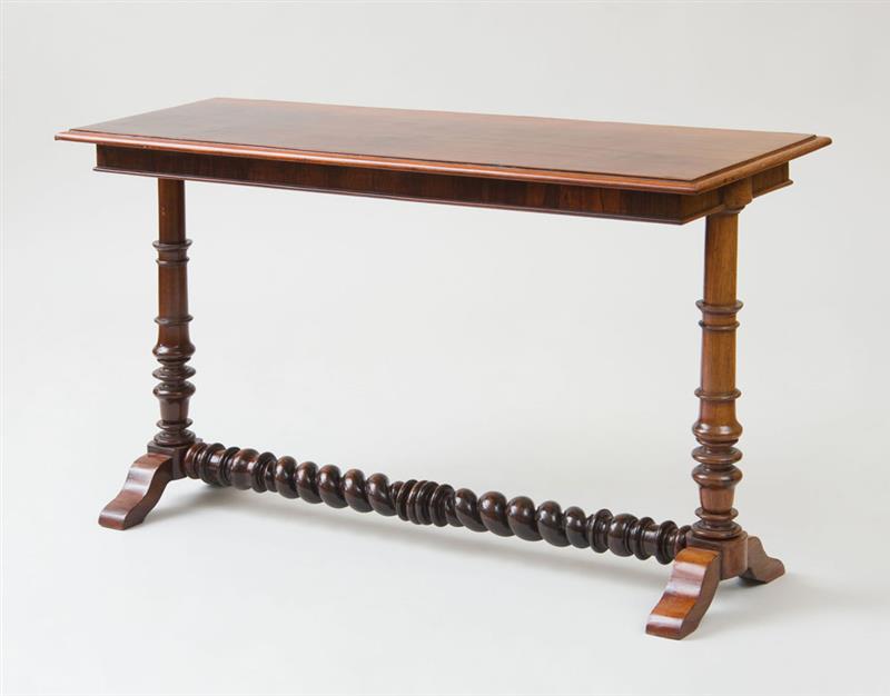 Appraisal: VICTORIAN ROSEWOOD TRESTLE TABLE POSSIBLY FLEMISH x x in Provenance