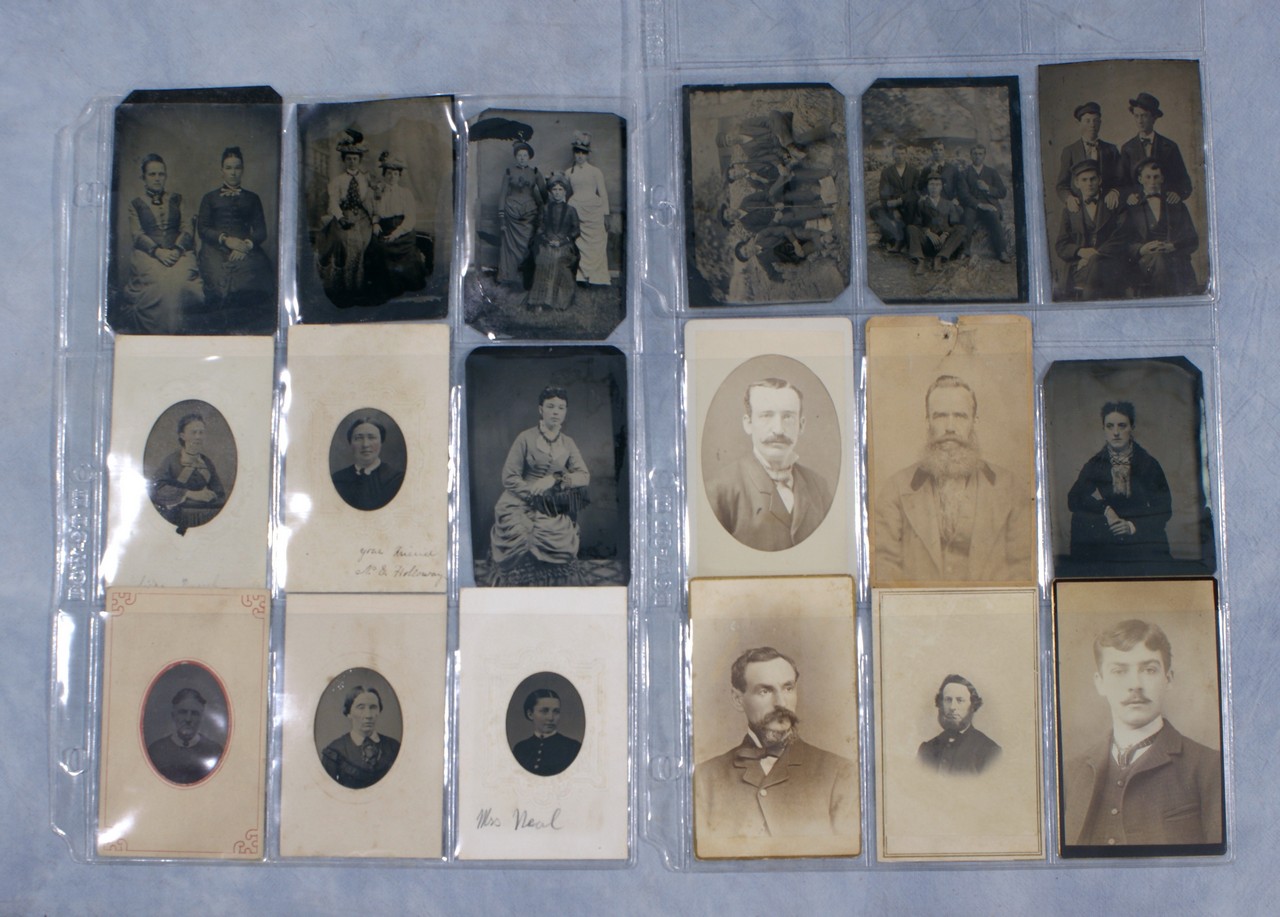 Appraisal: Photographs and tintypes approx with a few CDVs