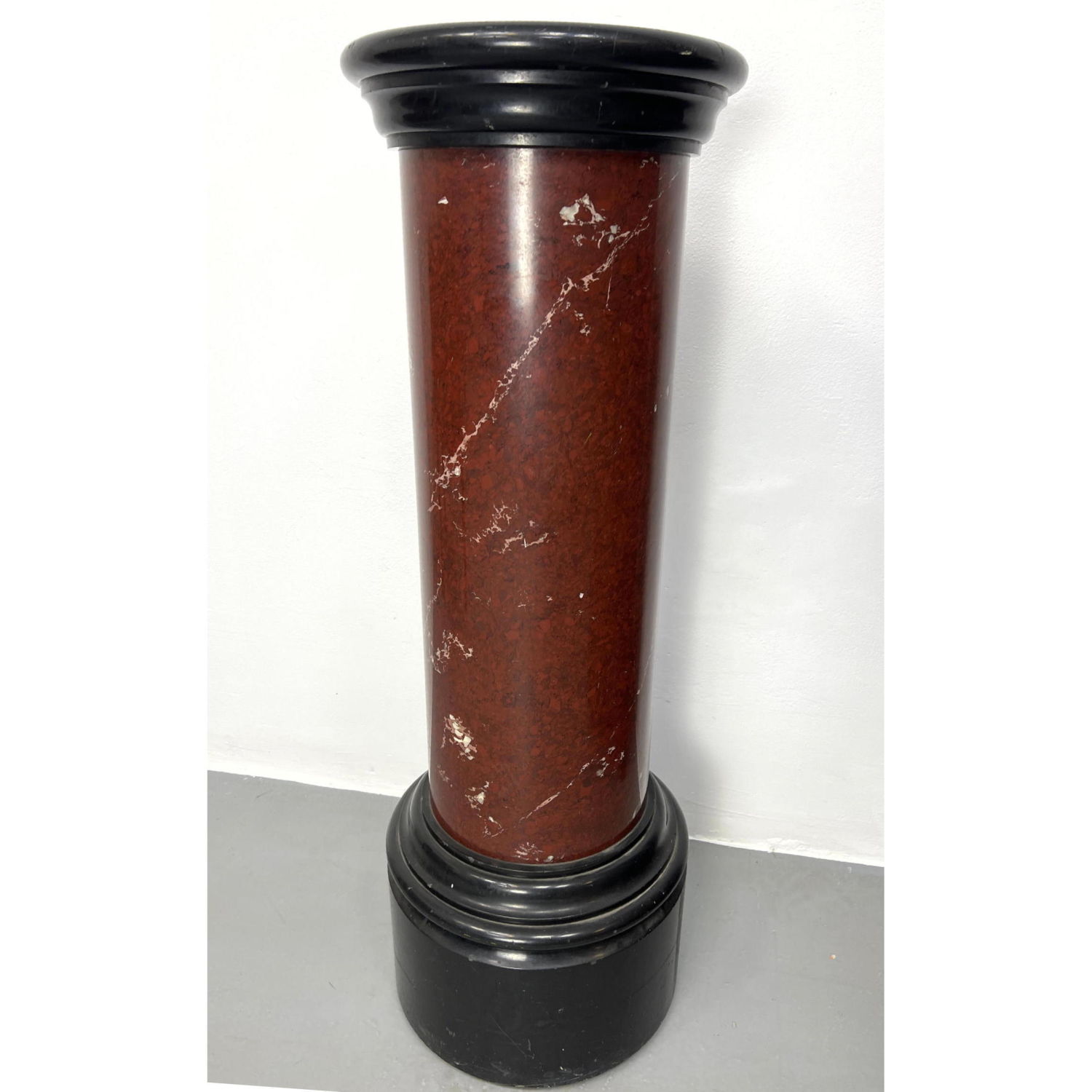 Appraisal: Granite and Marble Pedestal Hollow Column Dimensions H inches W