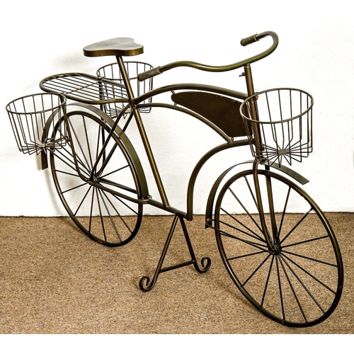 Appraisal: An ornamental painted steel bicycle with basket cm l