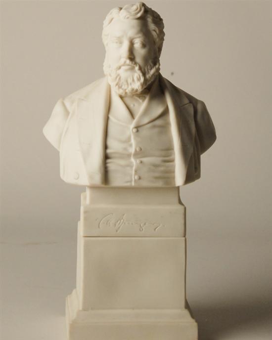 Appraisal: A th C Bisque Bust of Gentleman plinth base H