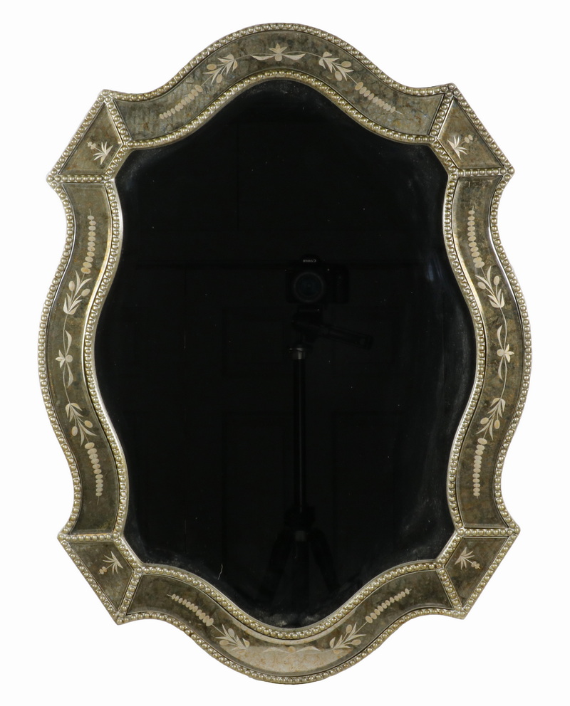 Appraisal: VENETIAN STYLE MIRROR Modern copy made in China for Uttermost