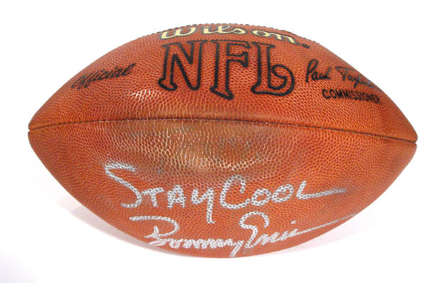 Appraisal: Wilson NFL American football autographed by Bommy Klison