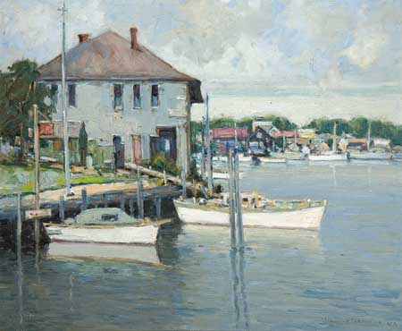 Appraisal: WALTER FARNDON Old House East Rockaway Oil on artist's board