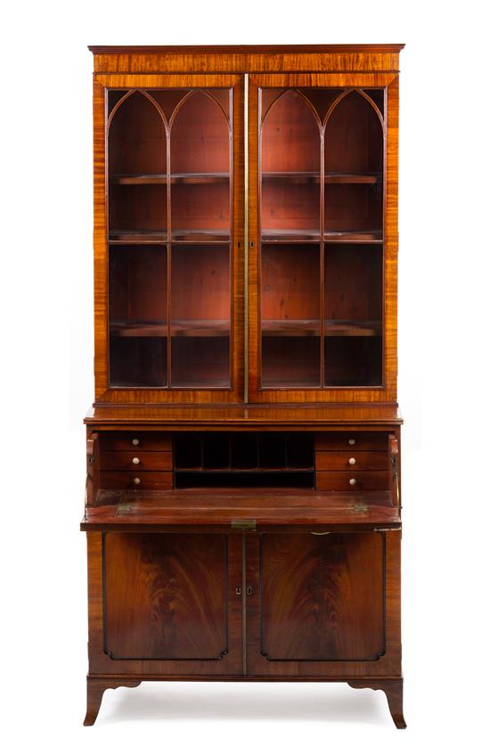 Appraisal: Sale Lot A Regency Mahogany Secretary Bookcase th century in