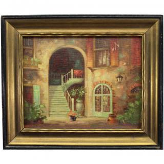 Appraisal: Signed Early th C Courtyard Scene Signed Early th C