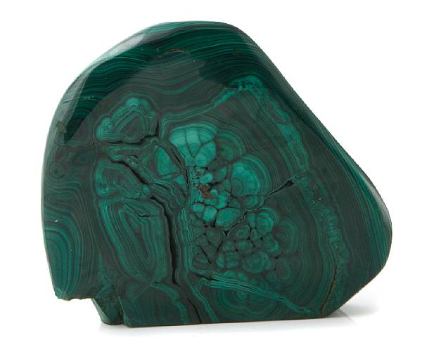 Appraisal: This large polished nodule of malachite is probably older material