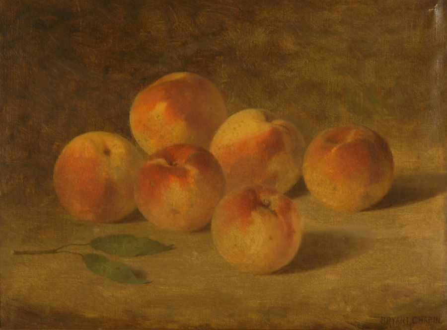 Appraisal: BRYANT CHAPINAmerican - Still life with peaches Signed lower right