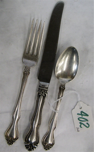 Appraisal: WESTMORELAND STERLING SILVER FLATWARE SET pieces in an ornate pattern