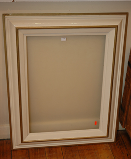 Appraisal: LARGE CREAM AND GOLD FRAME