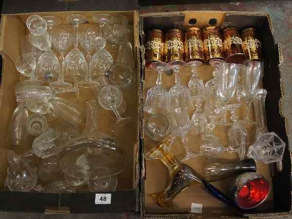 Appraisal: A large collection of Mixed Glassware including Wine Glasses Decanter