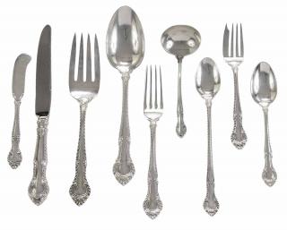 Appraisal: Gorham Gadroon Sterling Flatware Pieces American th century including twelve