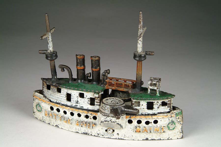 Appraisal: EXTREMELY RARE EXPLODING BATTLESHIP MAINE A wonderful child s toy