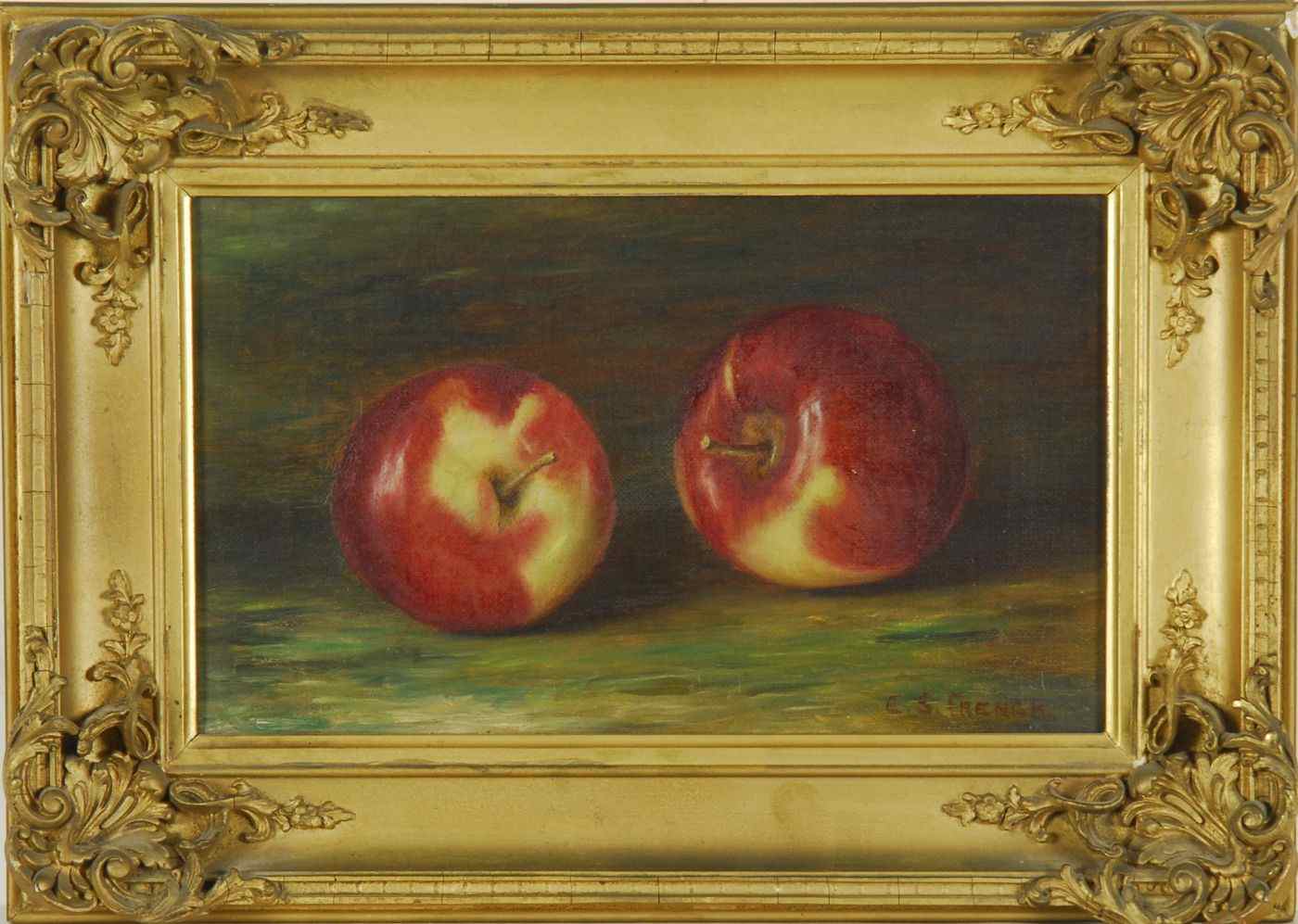 Appraisal: FRAMED PAINTINGAmerican th CenturyStill life with apples Signed lower right