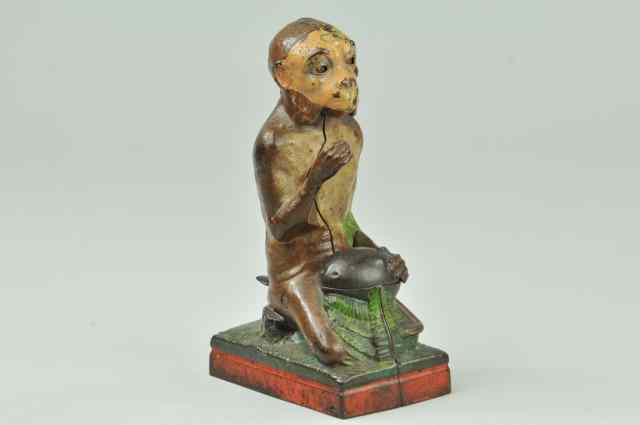 Appraisal: MONKEY WITH COCONUT MECHANICAL BANK J E Stevens Co designed